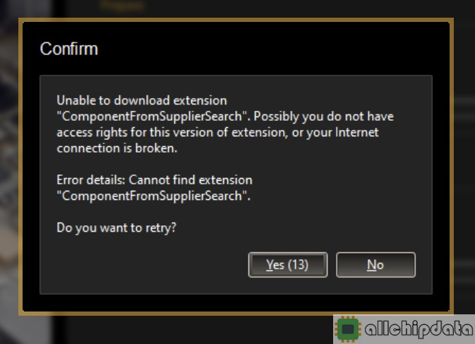 AD安装：Cannot find extension ComponentFromSupplierSearch